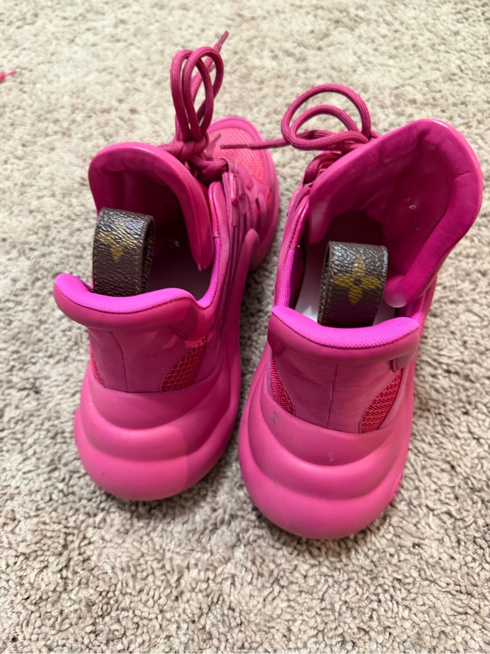 Louis Vuitton Vivid Pink Chunky Sneakers - Picture 4 of 4